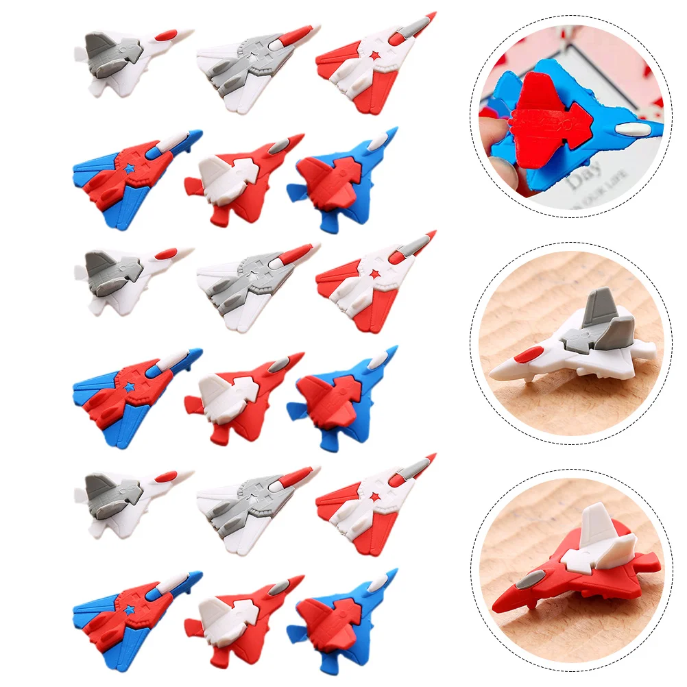 

18 Pcs Eraser Decor TPR Small Erasers for Kids Decorate Pencil Decorative Gifts Helicopter Shape Student Adorable