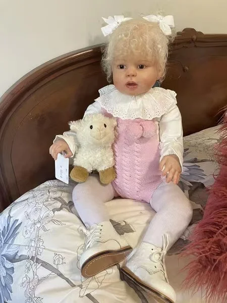 

FBBD Custom Made By ShanShan 28inch 73cm Reborn Baby Peggy With Hand-rooted Hair Already Finished Doll Christmas Gift