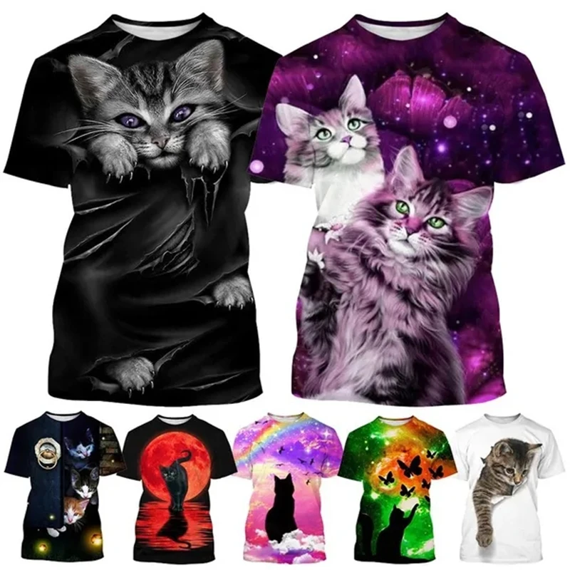 Fashion 3D Printed Funny Cat T-shirts Summer Casual Short Sleeved T Shirts O Neck Creative Personalized Menwomen Tops Clothes
Fashion 3D Printed Funny Cat T-shirts Summer Casual Short Sleeved T Shirts O Neck Creative Personalized Menwomen Tops Clothes