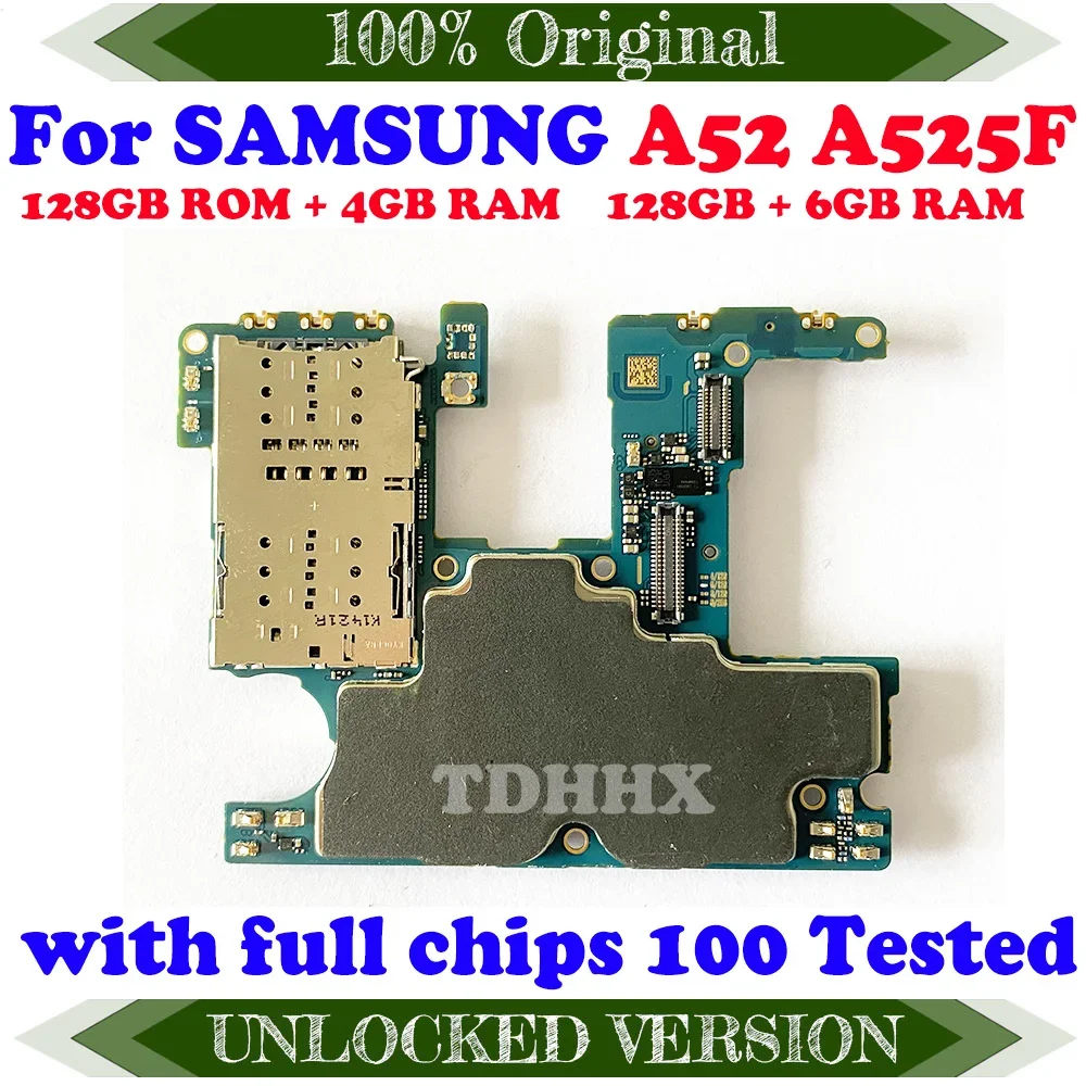 For Samsung Galaxy A52 A525F SM-A525F Unlocked Motherboard With Android System Logic Board Full Chips Mainboard
For Samsung Galaxy A52 A525F SM-A525F Unlocked Motherboard With Android System Logic Board Full Chips Mainboard