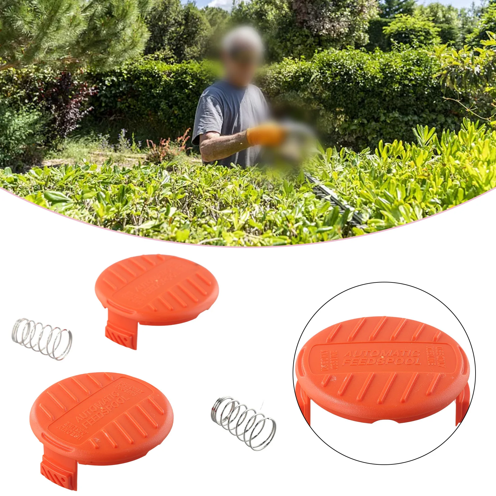 2pcs Spool Cover Cap String Trimmer Replacement Parts For Black&Decker GH400 GLC120 ST5530 Brush Cutter Lawn Mower Garden Tool
2pcs Spool Cover Cap String Trimmer Replacement Parts For Black&Decker GH400 GLC120 ST5530 Brush Cutter Lawn Mower Garden Tool