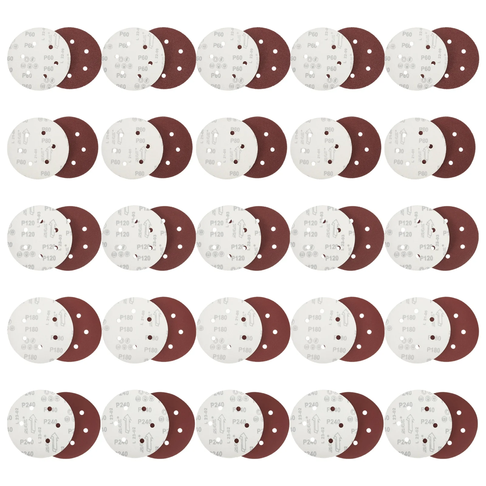 50pcs 6 Inch 150mm 6 Hole Sandpaper Alumina 60 /80 /120/ 180/ 240Grit For Cars Artificial Stone Furniture Polishing
50pcs 6 Inch 150mm 6 Hole Sandpaper Alumina 60 /80 /120/ 180/ 240Grit For Cars Artificial Stone Furniture Polishing