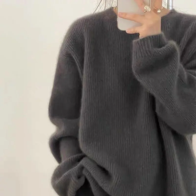 2024 Autumn and Winter New Light Luxury Autumn and Winter Wool Round Neck Loose Thick Sweater Knitted Bottoming Shirt
2024 Autumn and Winter New Light Luxury Autumn and Winter Wool Round Neck Loose Thick Sweater Knitted Bottoming Shirt