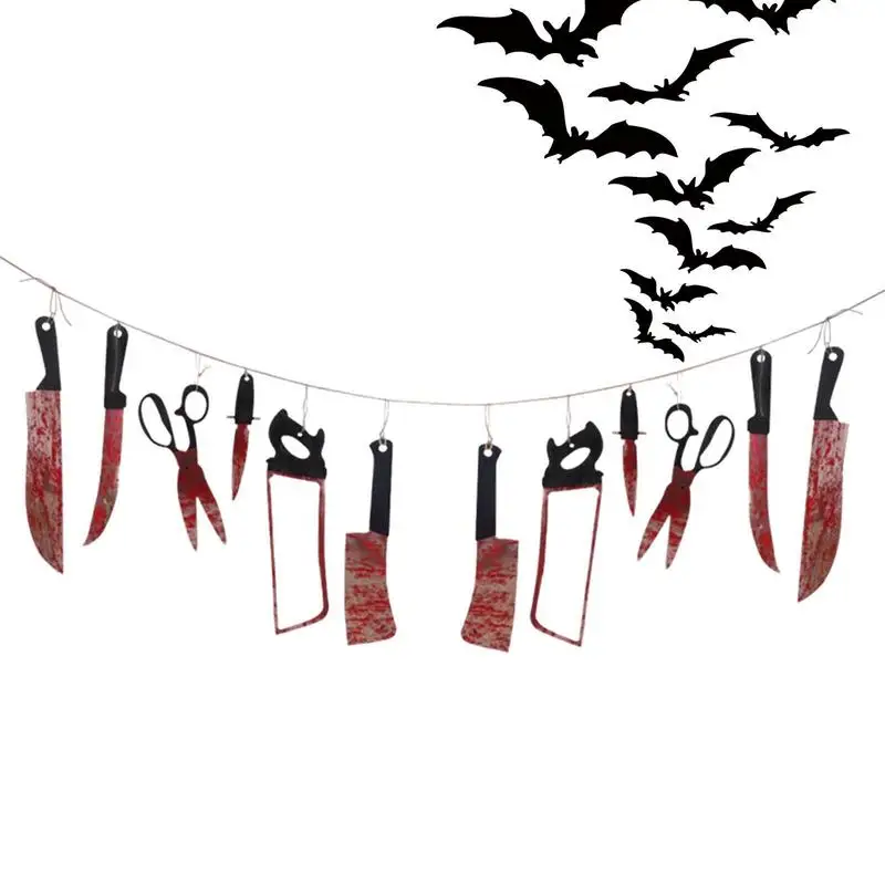 Halloween Flag Bloodstained Knives Halloween Banner Pull Flag Horror Flag Pulling Ghost Banner Hanging Decor Happy Halloween.
Halloween Flag Bloodstained Knives Halloween Banner Pull Flag Horror Flag Pulling Ghost Banner Hanging Decor Happy Halloween.
