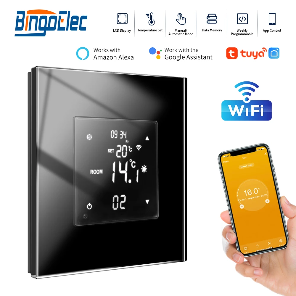 Tuya WiFi Smart Thermostat 220V Electric Floor Heating Water Gas Boiler Temperature Voice Remote Controller for Smart Home Alexa
Tuya WiFi Smart Thermostat 220V Electric Floor Heating Water Gas Boiler Temperature Voice Remote Controller for Smart Home Alexa