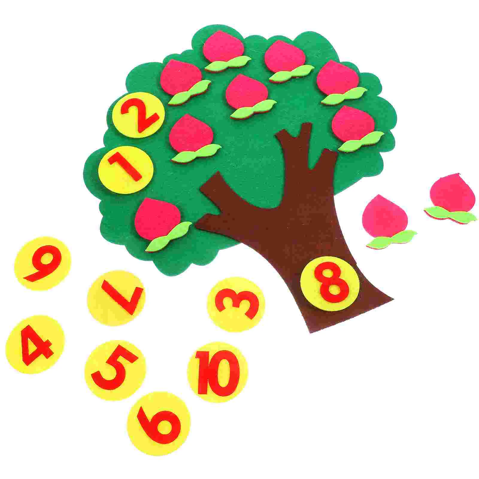 

Пазл цифровые познавательные игрушки Детские цифры подходящие нетканые DIY математическое фруктовое дерево