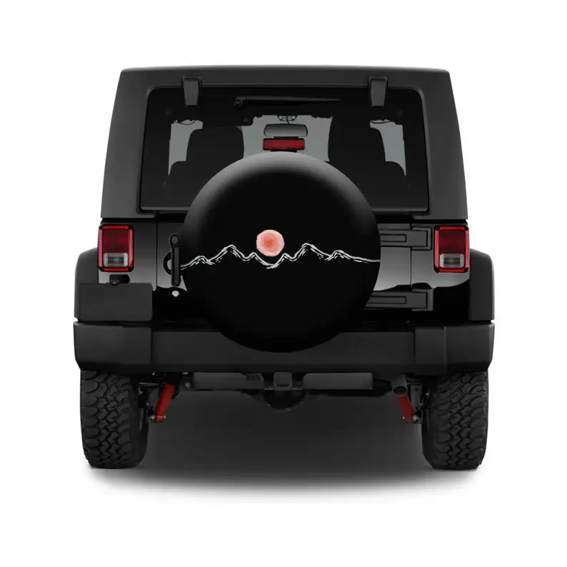 Spare Tire Cover,Sun Mountain Range,Jeep SUV RV Trailer Spare Tire Cover Decorative Protective Cover,Custom Personalized 
Spare Tire Cover,Sun Mountain Range,Jeep SUV RV Trailer Spare Tire Cover Decorative Protective Cover,Custom Personalized
