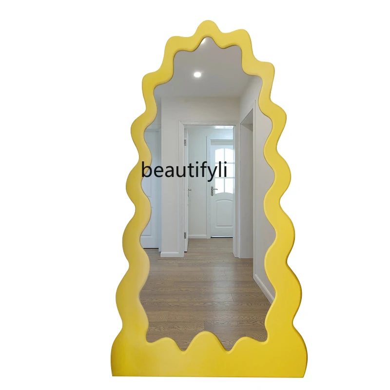 Creative Irregular Wave Mirror Floor Art Full Body Ins Style Nordic Shaped Wall Full-Length Mirror
Creative Irregular Wave Mirror Floor Art Full Body Ins Style Nordic Shaped Wall Full-Length Mirror