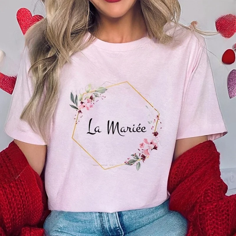 تي شيرت حفلة توديع العزوبية للفتيات الفرنسيات، قميص العروس المستقبلية، ملابس الزفاف، قميص فريق العروس مع تاج زهور، قمصان وصيفات الشرف تي شيرت حفلة توديع العزوبية للفتيات الفرنسيات، قميص العروس المستقبلية، ملابس الزفاف، قميص فريق العروس مع تاج زهور، قمصان وصيفات الشرف