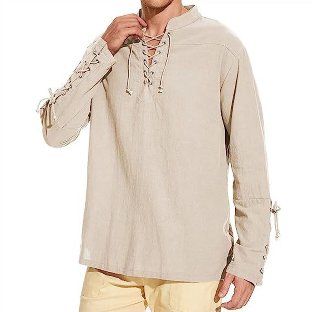 Slim Fit Steampunk Shirt Mens Renaissance Costume V Neck Long Sleeve Medieval Top Comfortable Shirt for Stage Performances
Slim Fit Steampunk Shirt Mens Renaissance Costume V Neck Long Sleeve Medieval Top Comfortable Shirt for Stage Performances