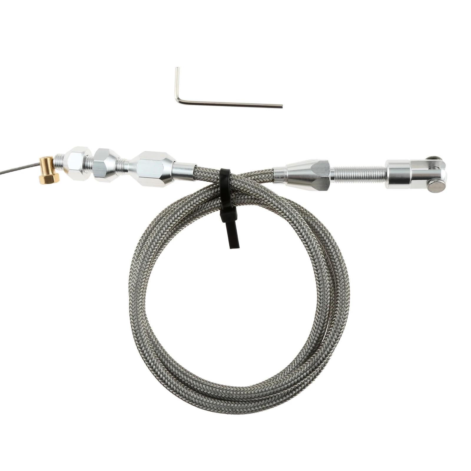 36 IN Throttle Cable with Wrench Accelerator Cable Repair Kit for Chevrolet/Chevy LS1 Engines 4.8L 5.3L 5.7L 6.0L Aluminum
36 IN Throttle Cable with Wrench Accelerator Cable Repair Kit for Chevrolet/Chevy LS1 Engines 4.8L 5.3L 5.7L 6.0L Aluminum