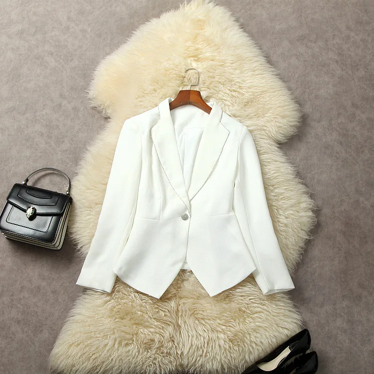 European and American women's dress 2023 winter new Long sleeve one button solid color fashion Short jacket
European and American women's dress 2023 winter new Long sleeve one button solid color fashion Short jacket