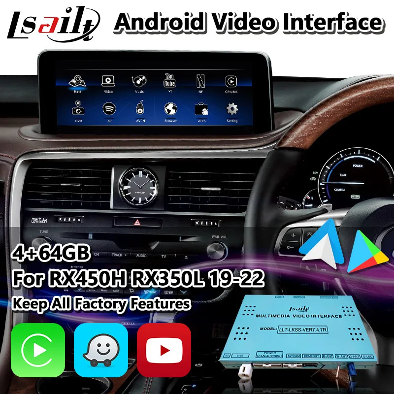 Мультимедийный Автомобильный видеоинтерфейс Lsailt CP AA Android для Lexus RX450h RX350L RX 450h 350L 2019-2022
Мультимедийный Автомобильный видеоинтерфейс Lsailt CP AA Android для Lexus RX450h RX350L RX 450h 350L 2019-2022