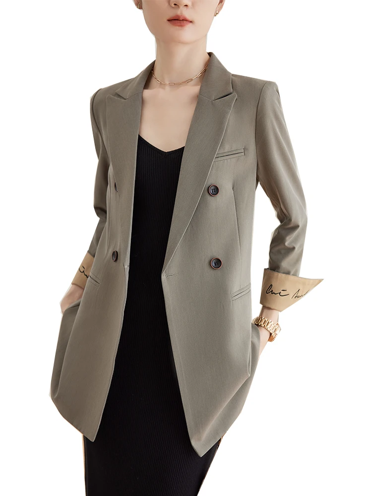 New Arrival Autumn Winter Women Work Wear Blazer Ladies Gray Black Female Long Sleeve Solid Button Decoration Formal Jacket Coat
New Arrival Autumn Winter Women Work Wear Blazer Ladies Gray Black Female Long Sleeve Solid Button Decoration Formal Jacket Coat