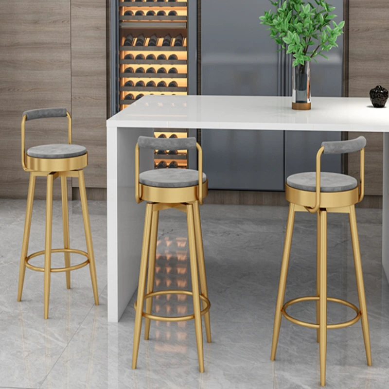 

Swivel Stool High Bar Chairs Counter Nordic Modern Design High Bar Chairs Reception Metal Cadeira Chaise Cafe Furniture JY50BY