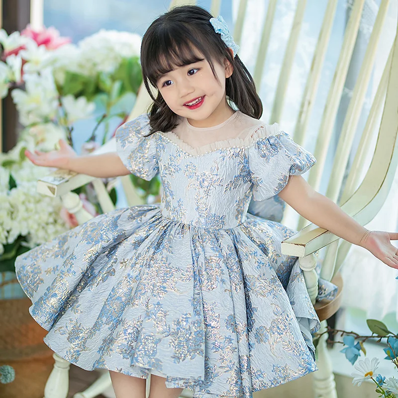Baby Princess Dress Boutique Jacquard Beaded Bow Children Birthday Banquet Ball Gown Girl Beauty Pageant Prom Dress y548
Baby Princess Dress Boutique Jacquard Beaded Bow Children Birthday Banquet Ball Gown Girl Beauty Pageant Prom Dress y548