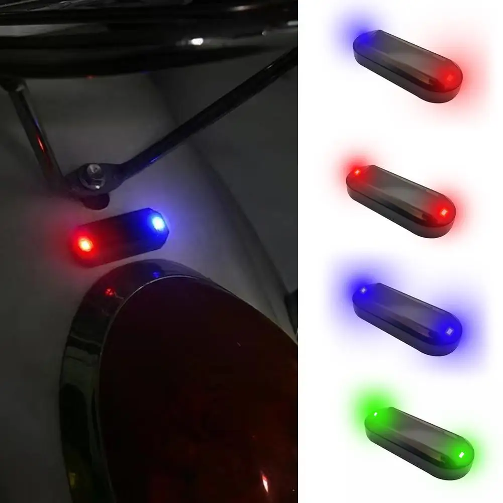 

Car Mini LED Warning Light Prevent Rear-end Collision Solar Power Strobe LED Light Anti-Theft Flashing Lamp For Motorcycles