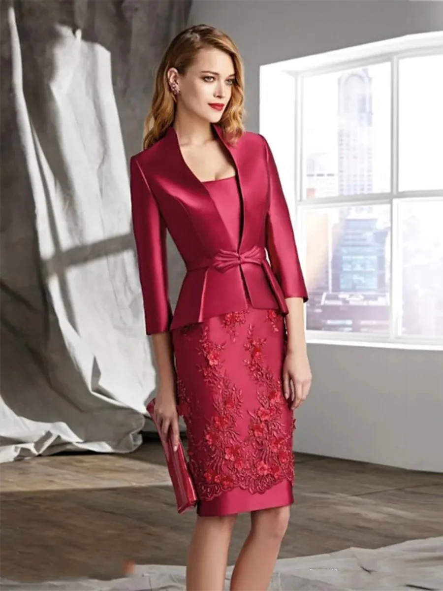 Exquisite Wedding Guest Dress Elegant Sheath Two Piece Appliques Bow Fashion Satin Mother of the Bride Dresses فستان حفلات ال
Exquisite Wedding Guest Dress Elegant Sheath Two Piece Appliques Bow Fashion Satin Mother of the Bride Dresses فستان حفلات ال