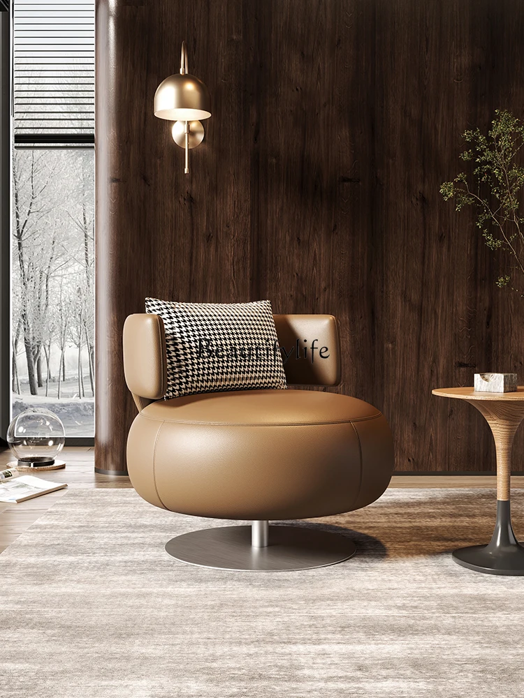 

Light Luxury Single Rotatable Sofa Bedroom Creative Leisure Chair Balcony Study Lounge Sofa Chair