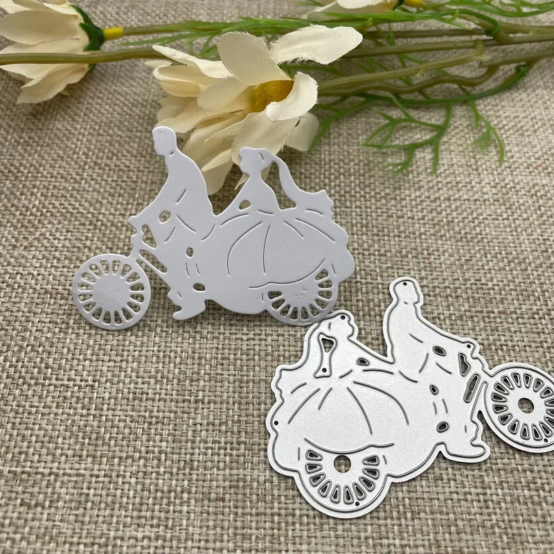 

Groom bride bike Metal Cutting Dies Stencils For DIY Scrapbooking Decorative Embossing Handcraft Die Cutting Template Mold