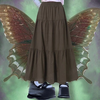 A Saia de Tule Multicamadas Que Vai Fazer Você Brilhar 11 Y2K Aesthetic Fairycore Vintage Pleated Skirt Korean Fashion Harajuku Grunge High Waist Long Skirt Retro Ramie Cotton Clothes