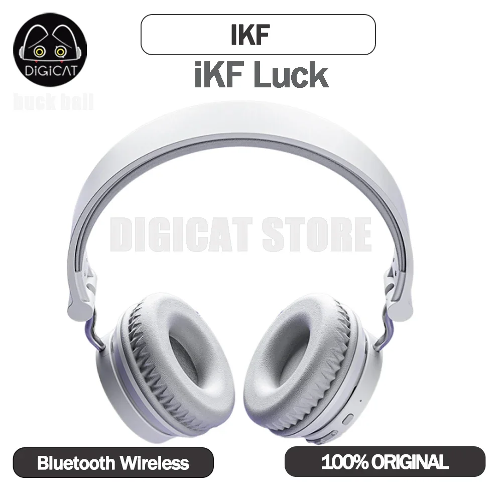 

Ikf Luck Earphone Over Ear Noise Reduction Bluetooth Wireless Headset Hifi 3D Surround Sound Effect Lightweight Earphones Gifts