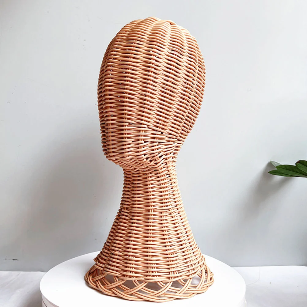 Title: Hat Display Stand Rattan Mannequin Head Wig Stand Holder Hat Holder Storage Stand
Title: Hat Display Stand Rattan Mannequin Head Wig Stand Holder Hat Holder Storage Stand