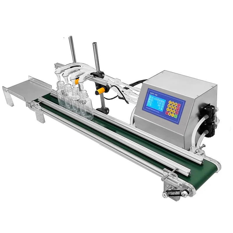Automatic Filling Machine Diaphragm Pump Small Liquid Four Heads With Conveyor Belt Oil Filler 4*3000ml/head Csy-4h3200
Automatic Filling Machine Diaphragm Pump Small Liquid Four Heads With Conveyor Belt Oil Filler 4*3000ml/head Csy-4h3200