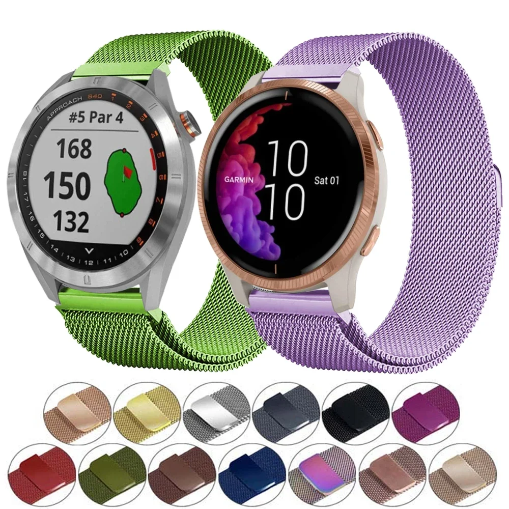 20mm 22mm Metal Strap For Garmin Vivoactive 3 4 Band Watch Venu 2 2s SQ Forerunner 245 645 Wristband Bracelet Milanese Loop
20mm 22mm Metal Strap For Garmin Vivoactive 3 4 Band Watch Venu 2 2s SQ Forerunner 245 645 Wristband Bracelet Milanese Loop