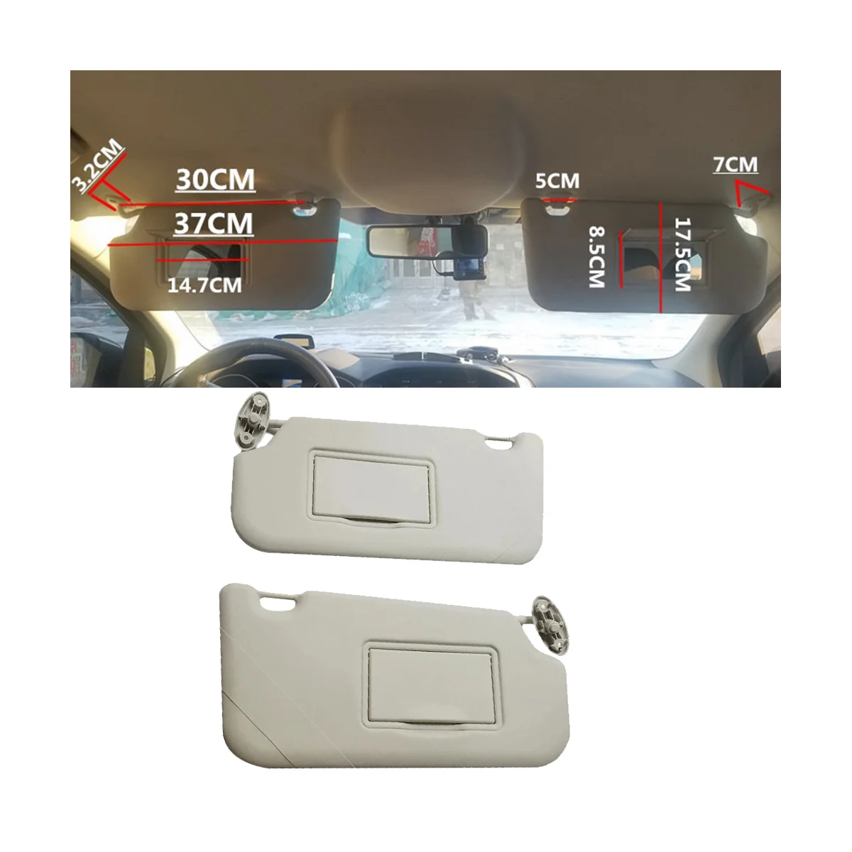 Driver Left Side Sun Visor Cover with Make-Up Mirror for Ford Focus 2012-2018 Car Sunshade Sun Shield
Driver Left Side Sun Visor Cover with Make-Up Mirror for Ford Focus 2012-2018 Car Sunshade Sun Shield