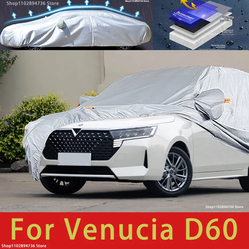 

For Venucia D60 Outdoor Protection Full Car Cover Snow Covers Sunshade Waterproof Dustproof Exterior Car accessories