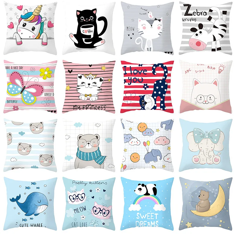 Cartoon Print Pillowcase Unicorn Dog Single Sofa Cushion Case Cute Whale Decorative Cover For Children's Bedroom
Cartoon Print Pillowcase Unicorn Dog Single Sofa Cushion Case Cute Whale Decorative Cover For Children's Bedroom