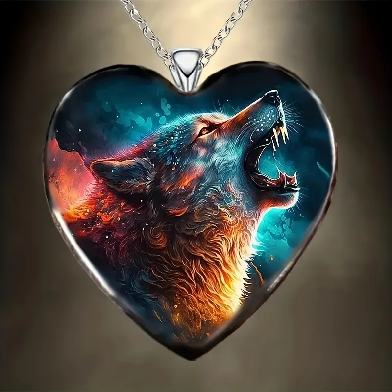 Love Glass Pendant, Domineering Wolf Head, Wolf King, Wolf Totem Necklace, Fashionable Universal Accessory for Men and Women
Love Glass Pendant, Domineering Wolf Head, Wolf King, Wolf Totem Necklace, Fashionable Universal Accessory for Men and Women