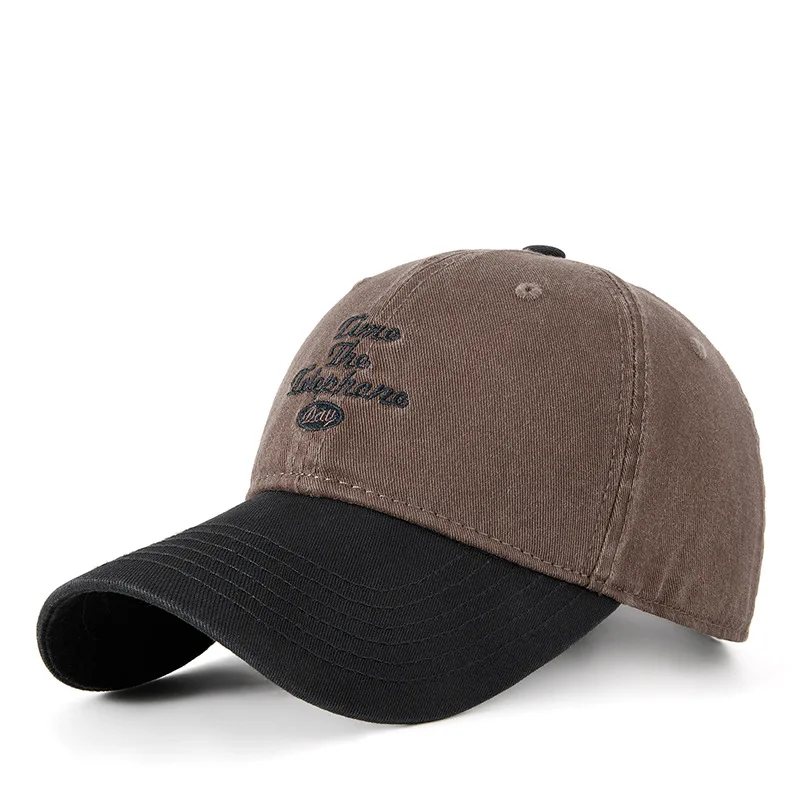 

2024 New Hats Men And Women Four-Season Shade Baseball Caps Retro Bicolor Washed Cotton Cap Adjustable Outdoor Sports Sun Caps