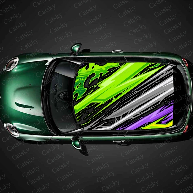 Abstract Graphic Pattern Car Roof Sticker Wrap Racing SUV Accessories Packaging Painted PVC Custom Car Graphic Decal
Abstract Graphic Pattern Car Roof Sticker Wrap Racing SUV Accessories Packaging Painted PVC Custom Car Graphic Decal