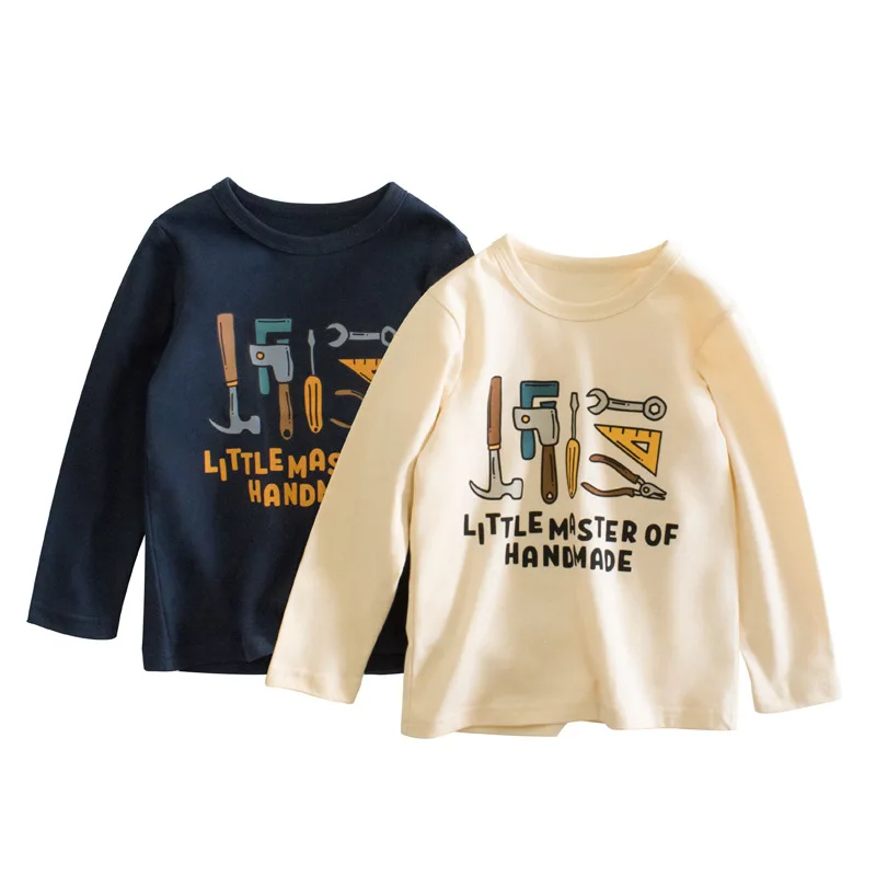 Spring Baby Boys Cartoon Tools T-shirt Kids Cotton Clothes Children Long Sleeve Print T Shirt Bottoming Shirt Tops Tees Outfits
Spring Baby Boys Cartoon Tools T-shirt Kids Cotton Clothes Children Long Sleeve Print T Shirt Bottoming Shirt Tops Tees Outfits
