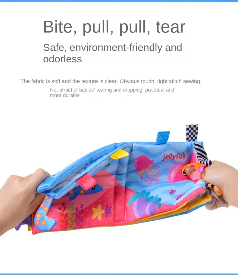 Libro de tela con cola de Animal, libro emergente para morder, iluminación educativa, educación temprana, juguetes cognitivos infantiles de 0 a 3 años Libro de tela con cola de Animal, libro emergente para morder, iluminación educativa, educación temprana, juguetes cognitivos infantiles de 0 a 3 años