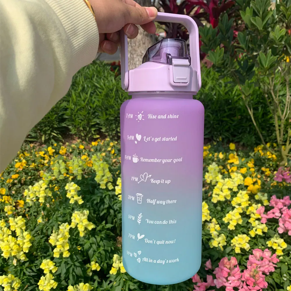 2 Liter Water Bottle with Straw Female Girls Large Portable Travel Bottles Sports Fitness Cup Summer Cold Water with Time Scale
2 Liter Water Bottle with Straw Female Girls Large Portable Travel Bottles Sports Fitness Cup Summer Cold Water with Time Scale