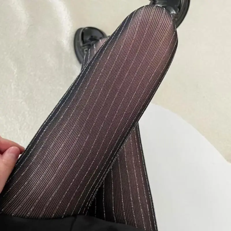 Outer Single Silver Silk Vertical Striped Pantyhose Pearly Slimming Leg Convers Ladies Bottom Wearing Black Sexy Accessory 2023
Outer Single Silver Silk Vertical Striped Pantyhose Pearly Slimming Leg Convers Ladies Bottom Wearing Black Sexy Accessory 2023