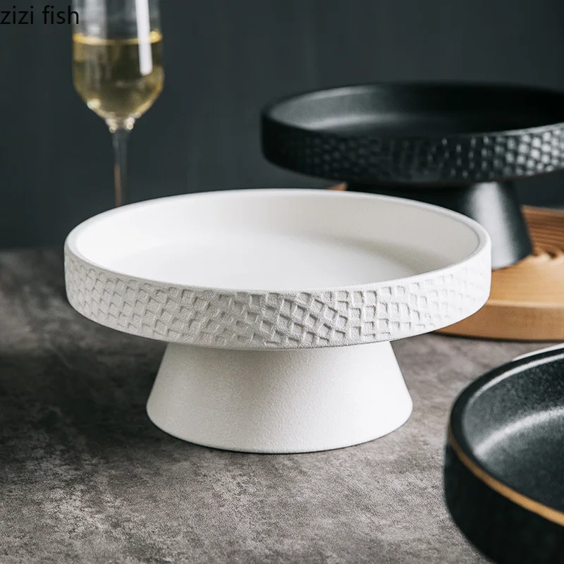 Round Ceramic Pasta Steak Plate Salad Bowl Soup Basins Cooking Plate Kitchen Solid Color Tableware High Foot Snack Desserts Tray
Round Ceramic Pasta Steak Plate Salad Bowl Soup Basins Cooking Plate Kitchen Solid Color Tableware High Foot Snack Desserts Tray