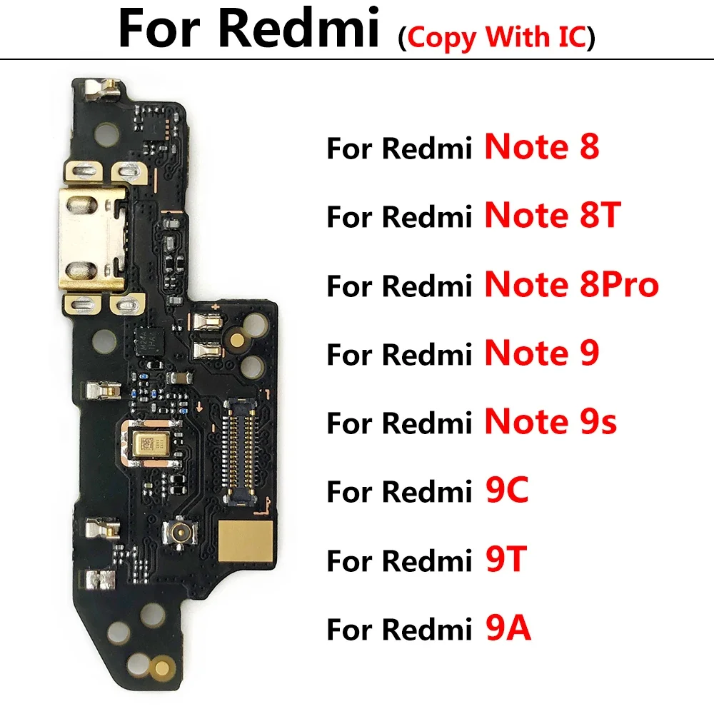 

20Pcs Lot USB Charging Port Dock Connector Mic Board Flex Cable For Xiaomi Redmi Note 8 8T 9 9A 9s 9T 9C 10 Lite Pro K30 4G 5G