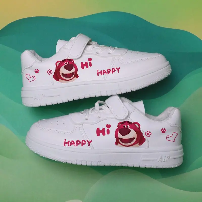 

2024 New Spring Summer Small Children's Board Middle Sports Shoes Primary School Strawberry Bear Girls Casual Shoes кеды детские