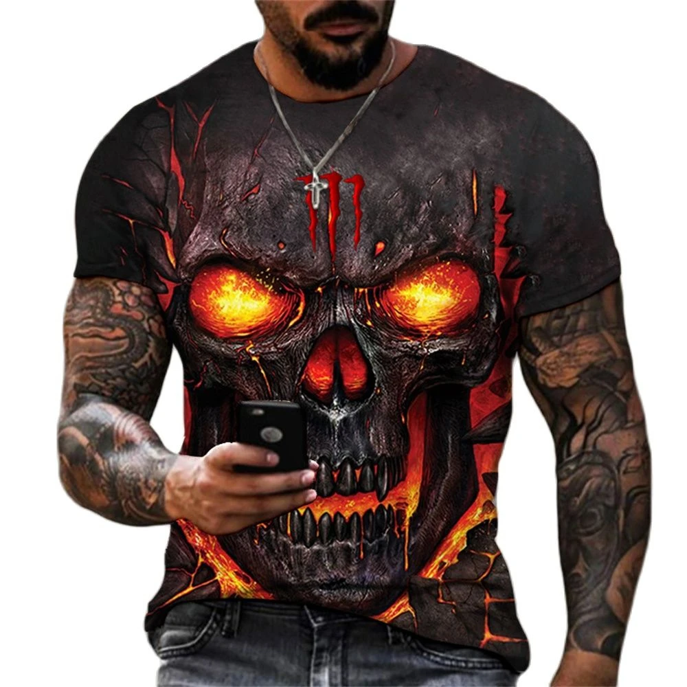 Horror Skull 3D Printed T Shirt Men Street Casual O Neck Short Sleeve Top Summer Harajuku High Quality Fashion T Shirt Hot Sale
Horror Skull 3D Printed T Shirt Men Street Casual O Neck Short Sleeve Top Summer Harajuku High Quality Fashion T Shirt Hot Sale