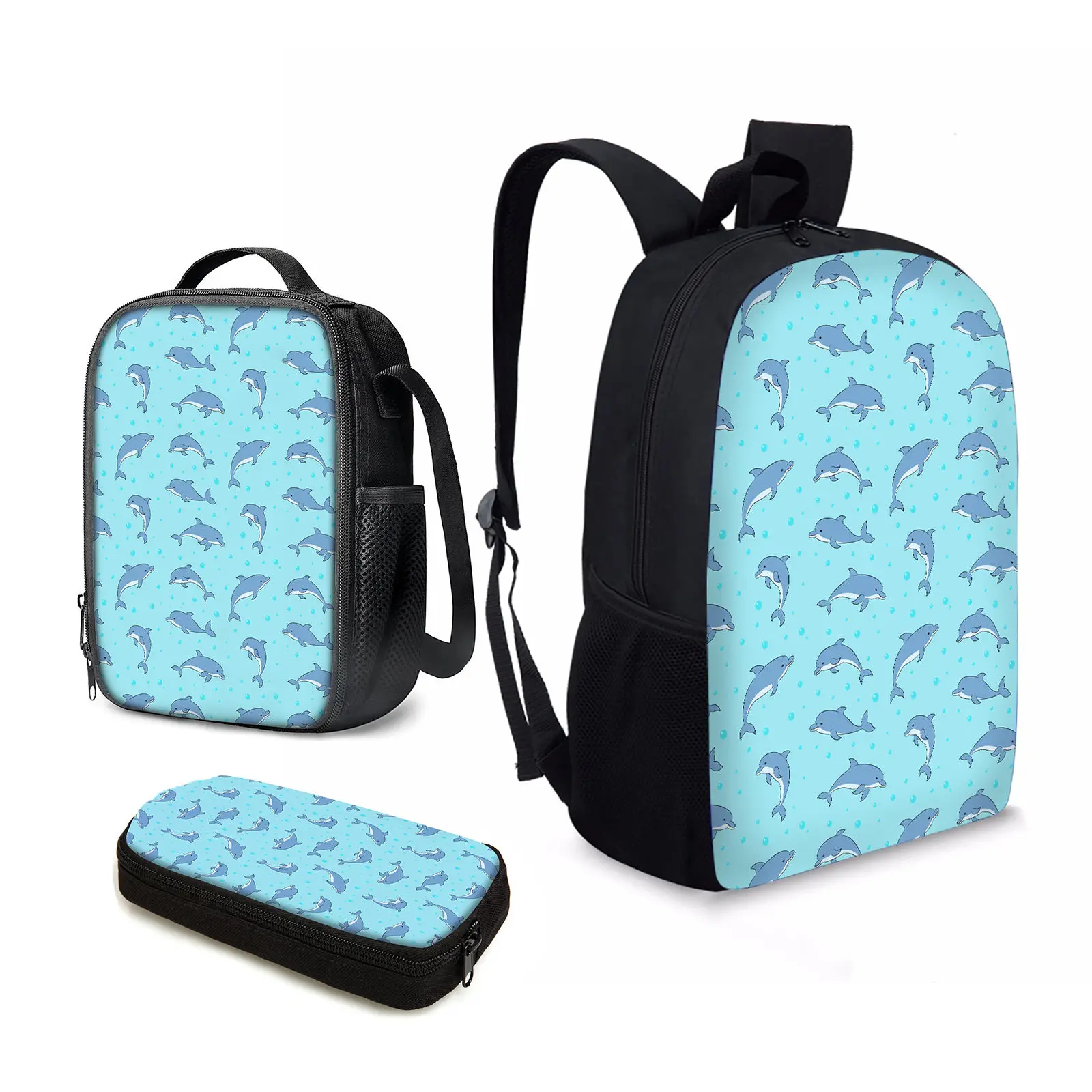 YIKELUO Blue Cartoon Dolphin Design Teenagers Notebook Bag School Season Back To School Gift Shoulder Bag Backpack Lunch Bag
YIKELUO Blue Cartoon Dolphin Design Teenagers Notebook Bag School Season Back To School Gift Shoulder Bag Backpack Lunch Bag