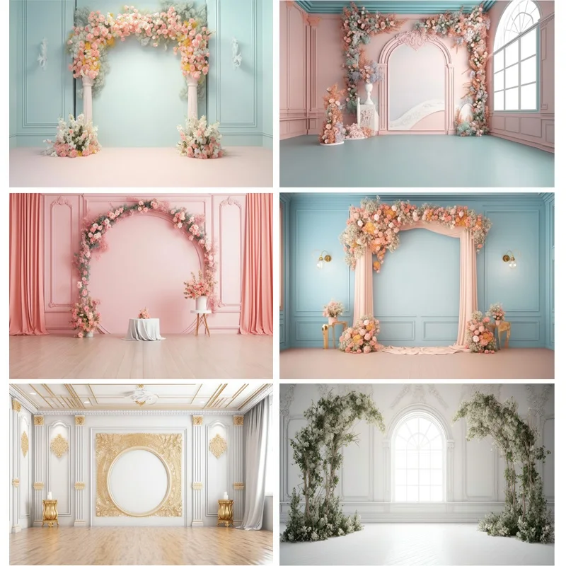 Romantic Fantasy Wedding Gate Bouquet Photography Backdrop Props Archway With Flowers Palace Photo Studio Background HHL-03
Romantic Fantasy Wedding Gate Bouquet Photography Backdrop Props Archway With Flowers Palace Photo Studio Background HHL-03