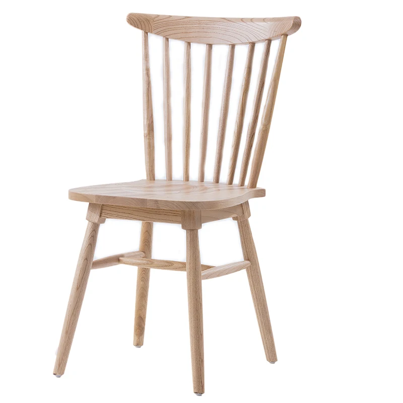 

Solid wood chair leisure home log simple study dining room chair American retro Windsor chair Nordic dining chair