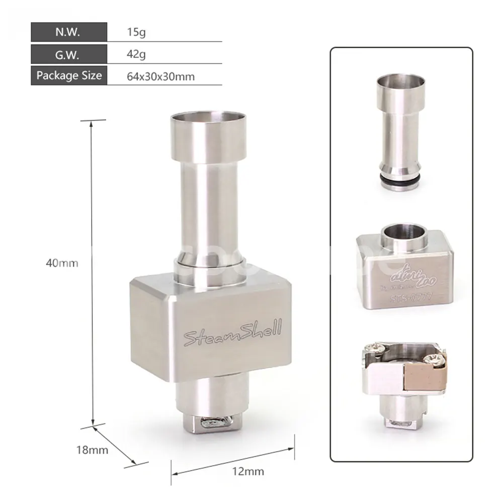 SXK SteamShell Style vape RBA Bridge vape rba Air Flow Pin 0.8 / 1.0 / 1.2 / 1.5 / 1.8mm for SXK Billet / BB / Boro Tank
SXK SteamShell Style vape RBA Bridge vape rba Air Flow Pin 0.8 / 1.0 / 1.2 / 1.5 / 1.8mm for SXK Billet / BB / Boro Tank