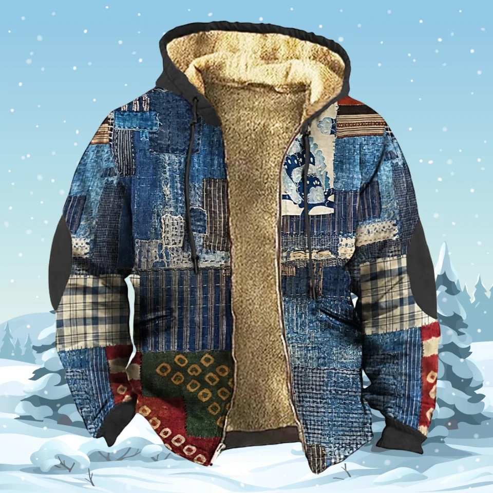 Warm Hoodie Winter Jackets Men Zip-up Fleece Male Coats Hoodies Rags Patchwork Padding Parka Clothing Windbreaker Outerwears
Warm Hoodie Winter Jackets Men Zip-up Fleece Male Coats Hoodies Rags Patchwork Padding Parka Clothing Windbreaker Outerwears