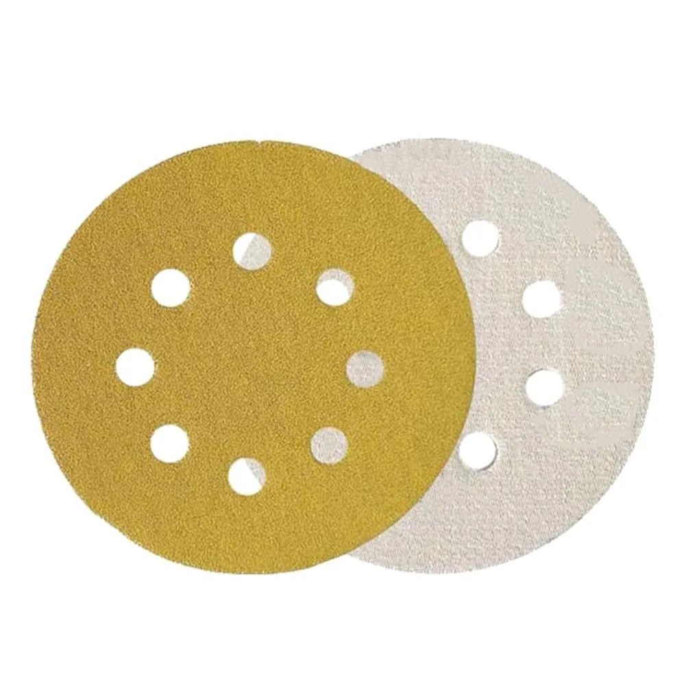 

Brand New Sandpaper Power Tools 125mm 20 Pack 5 Inch 8-hole Alumina Abrasive Sanding Discs Strong Cutting Power