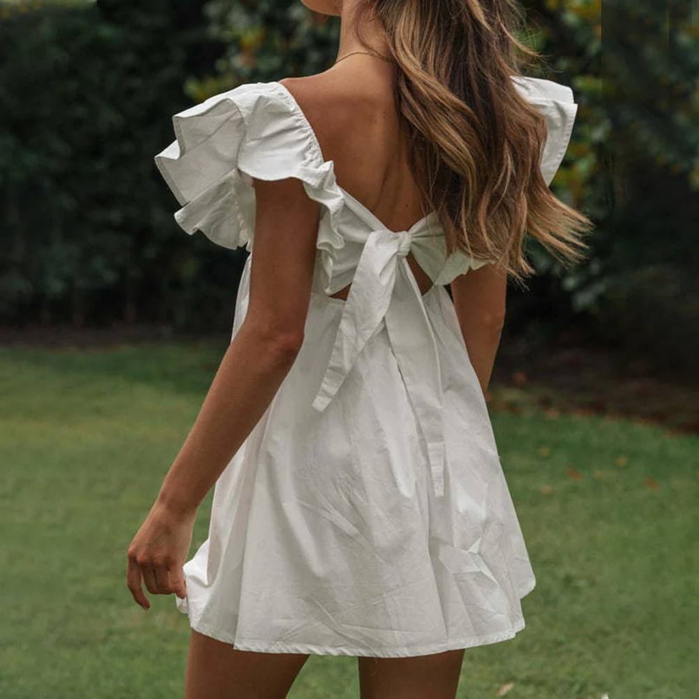 2023 Hot Sale Brand New Dress Female Ruffled Sleeves Short Sundress Summer Beachwear Bohemia Cute Sweet Holiday
2023 Hot Sale Brand New Dress Female Ruffled Sleeves Short Sundress Summer Beachwear Bohemia Cute Sweet Holiday
